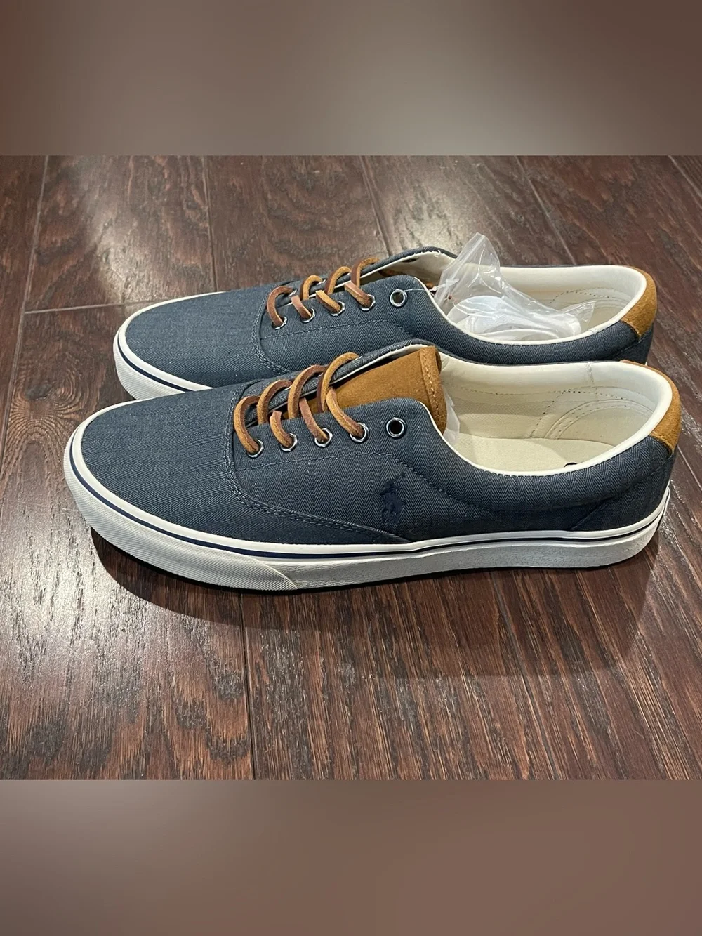 Polo Ralph Lauren Keaton PonyCanvas Shoes Men Size 11.5D Chambray Navy